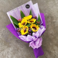 Sunflower Hand Bouquet 03 (10 Stalks Sunflowers)